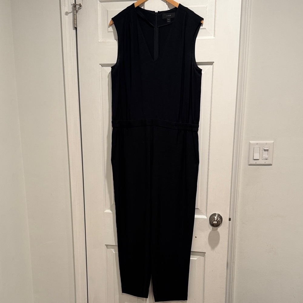 J. Crew Classic Black Sleeveless Jumpsuit